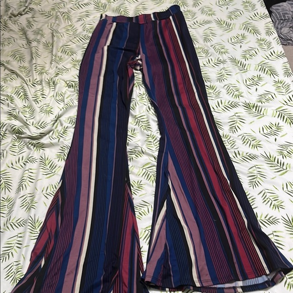 Colorful Striped Flare Pants - Picture 3 of 3
